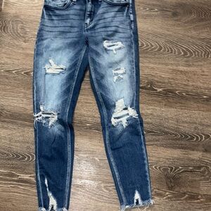 KanCan Blue Distressed Skinny Jeans